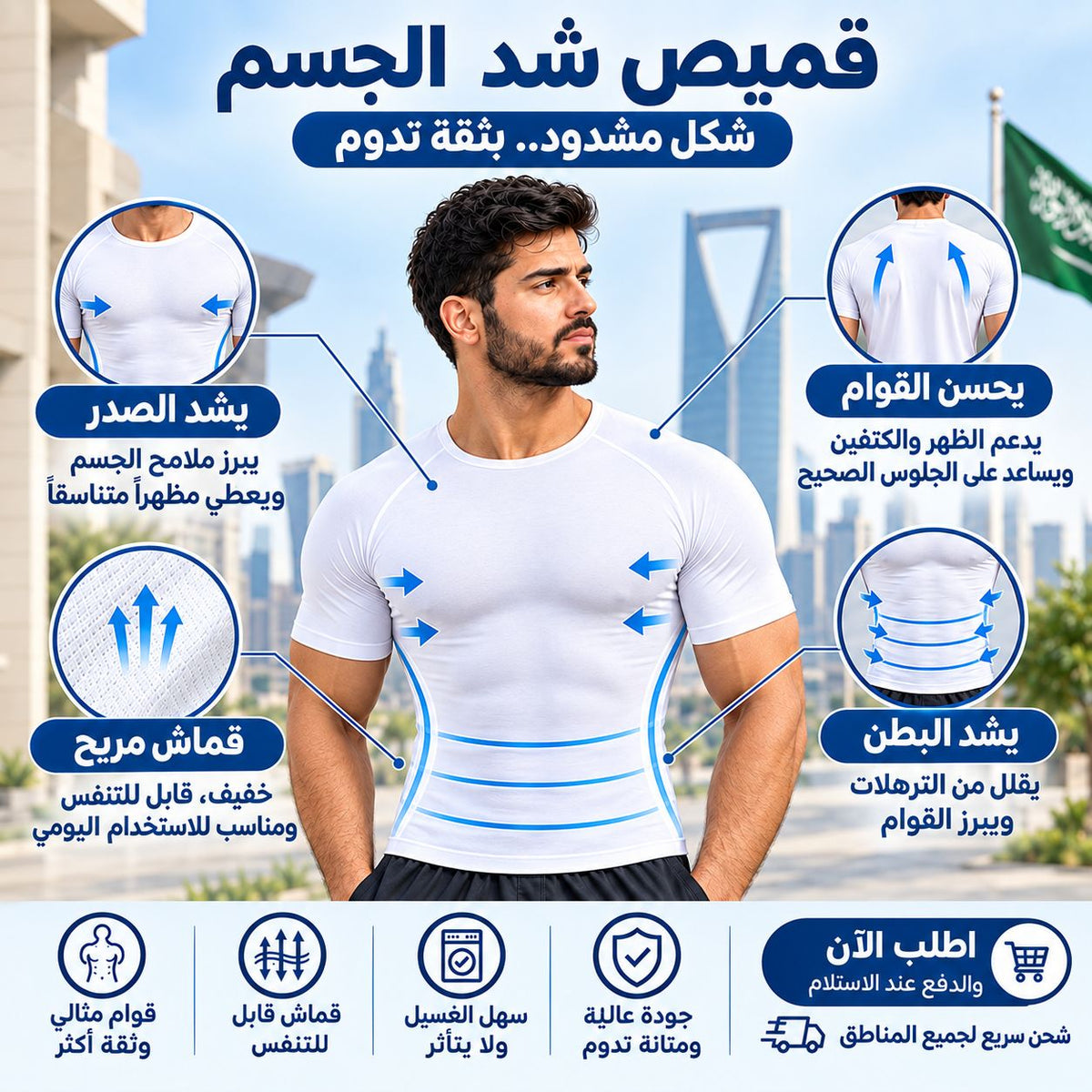 قميص دعم للبطن والصدر